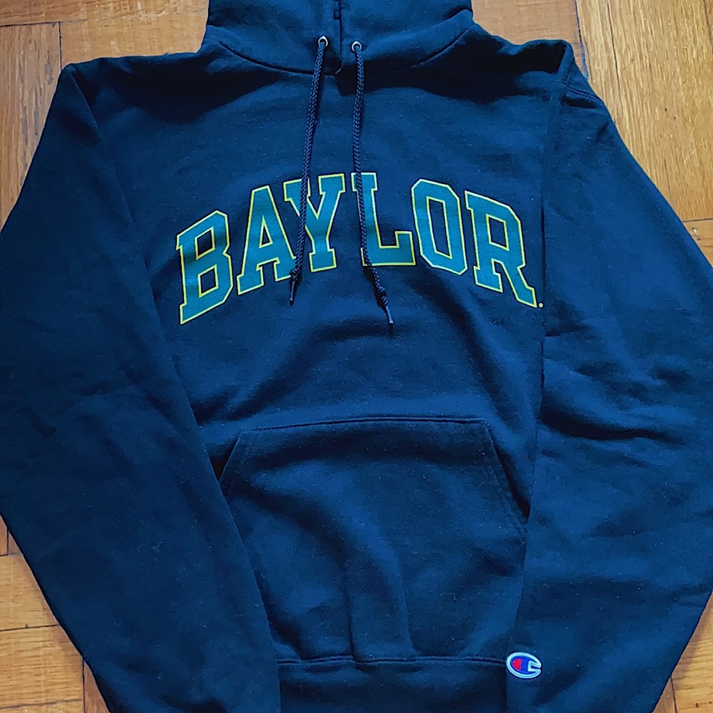 Baylor Champion Fleece Hoodie w/Pocket (S) 💛💚